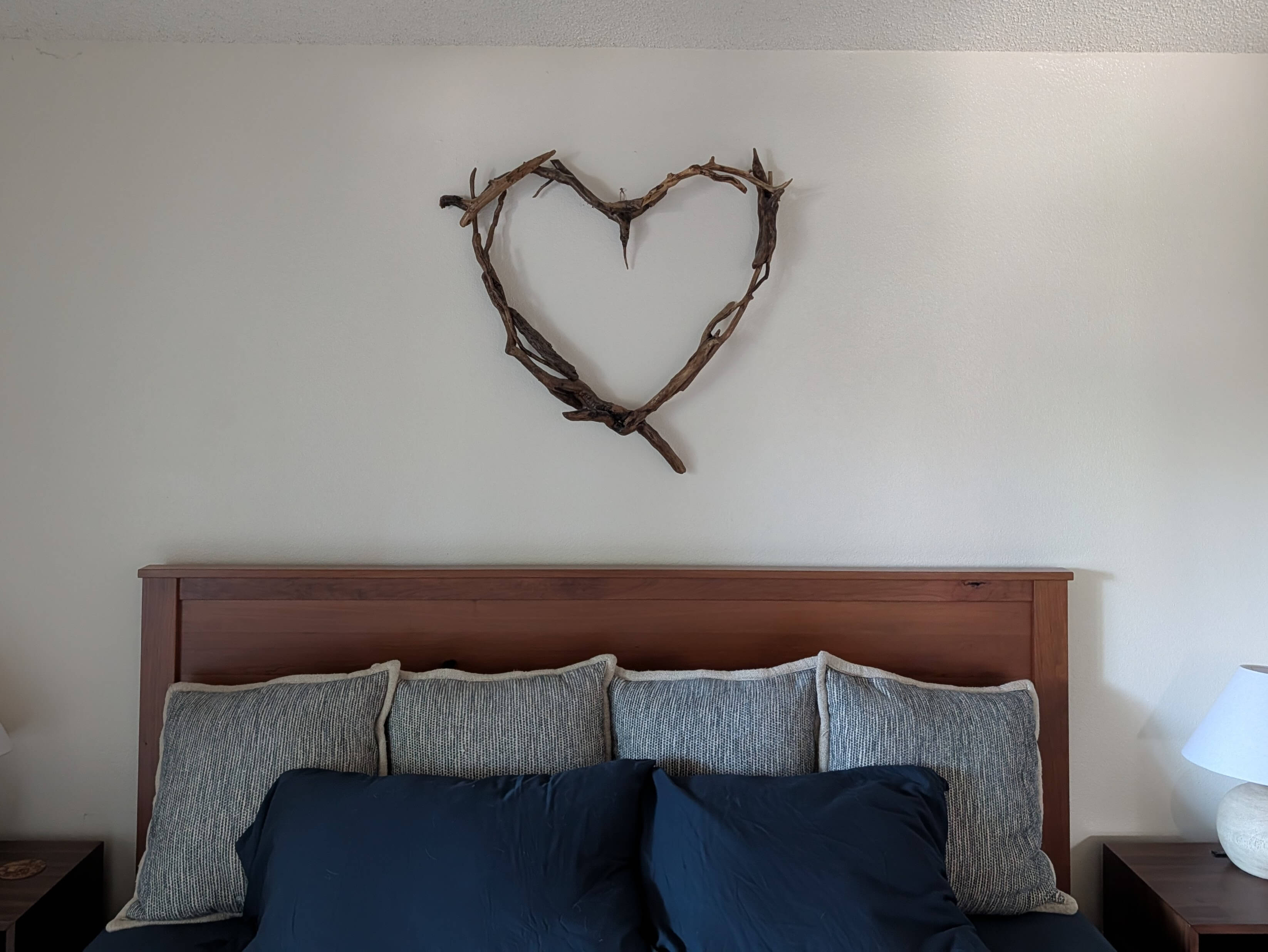 Custom driftwood heart art piece