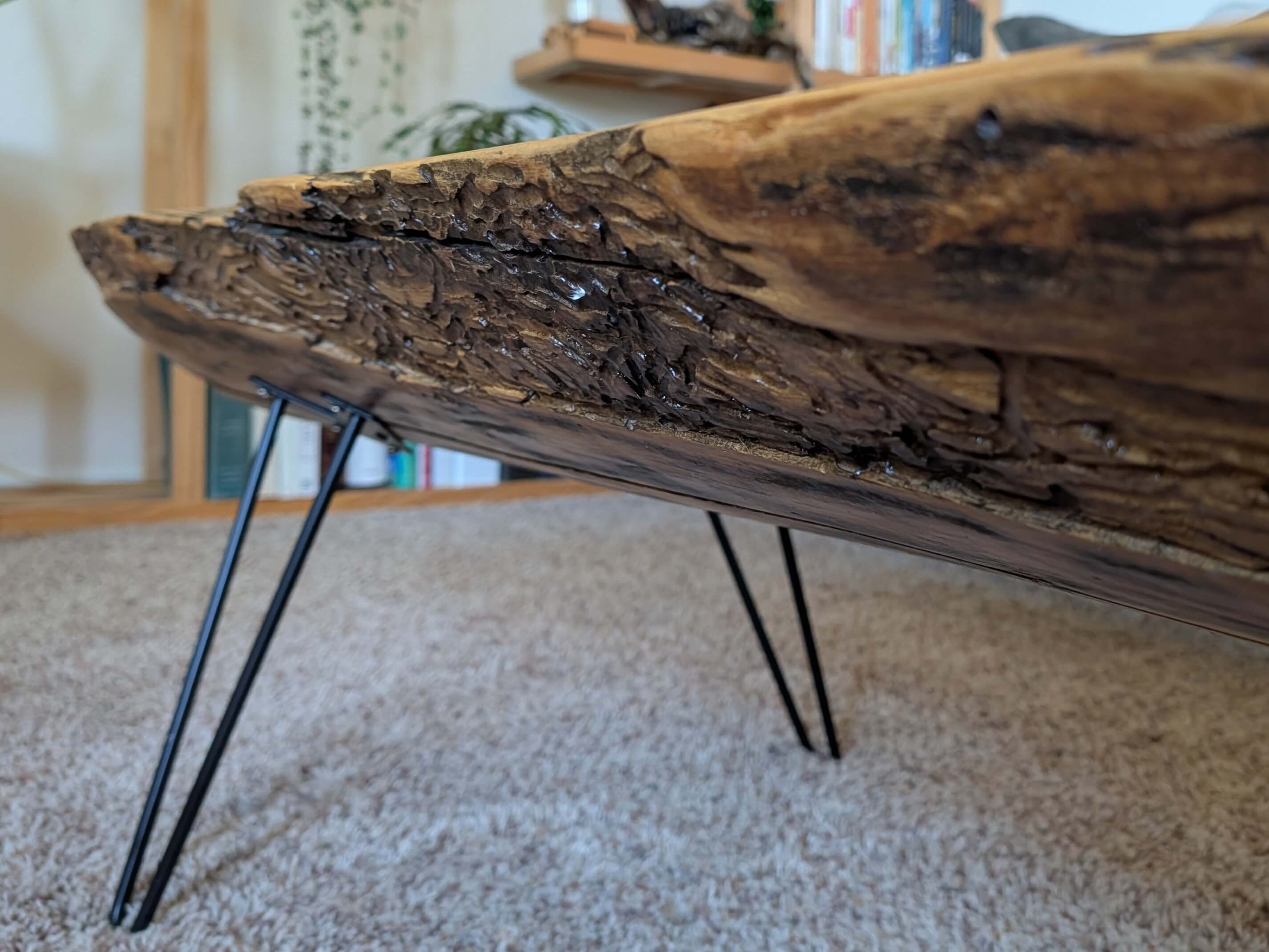 Handcrafted live-edge coffee table